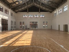 厦门市集美新城坑内小学篮球馆地板