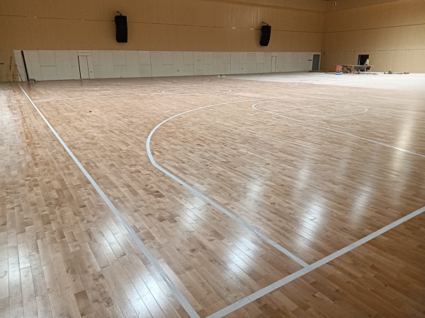京东方成都车载显示基地项目篮球馆木质地板